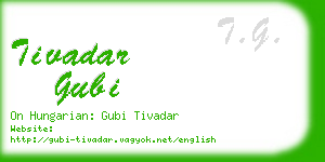 tivadar gubi business card